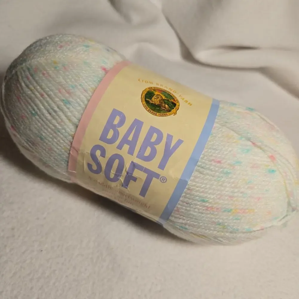 LION BRAND BABY SOFT Yarn Discontinued CANDY 1 Skein